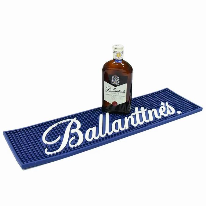 Ballantine's Custom Logo Luminous Mat Barmat Led Light Mat Printed PVC Beer Mat Bar Runner Rubber Led Bar Mat