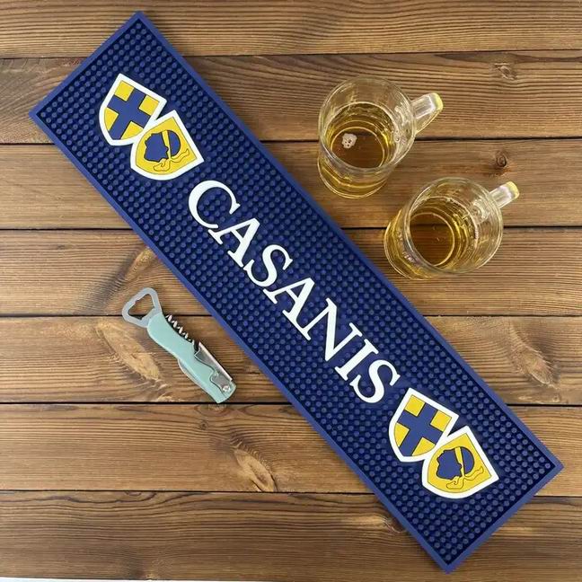 Bar Accessories Nonslip Flexible Durable Stylish Rubber Dish Drying Beer Mat Bar Rail Mat Barmat Personalised Bar Mats