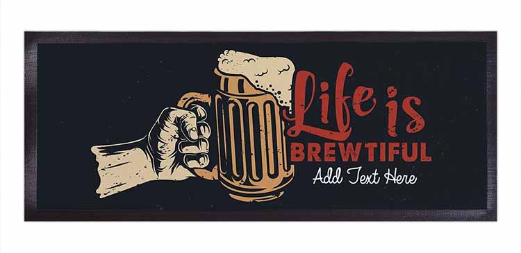Bar Accessories Tool Promotional Customized Sublimation Premium Home Pub Beer Mats Wine Bar Table Runner