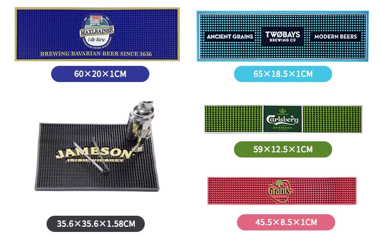 Beverage Marketing Tool PVC Rubber Barmat Wine Beer Mats Printed Bar Runner Personalized Bar Mat With Logo