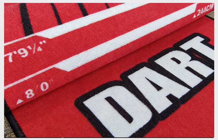 China Factory Custom Heavy Duty Darts Oche Mat Dart Accessories Anti-slip Printed Logo Rubber Dart Mat With Throw Line