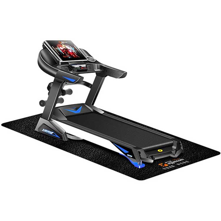 Custom Fitness Gym Sport Treadmill Rubber Cover Floor Mat Custom Indoor Spin Bike Trainer Floor Mat With Logo