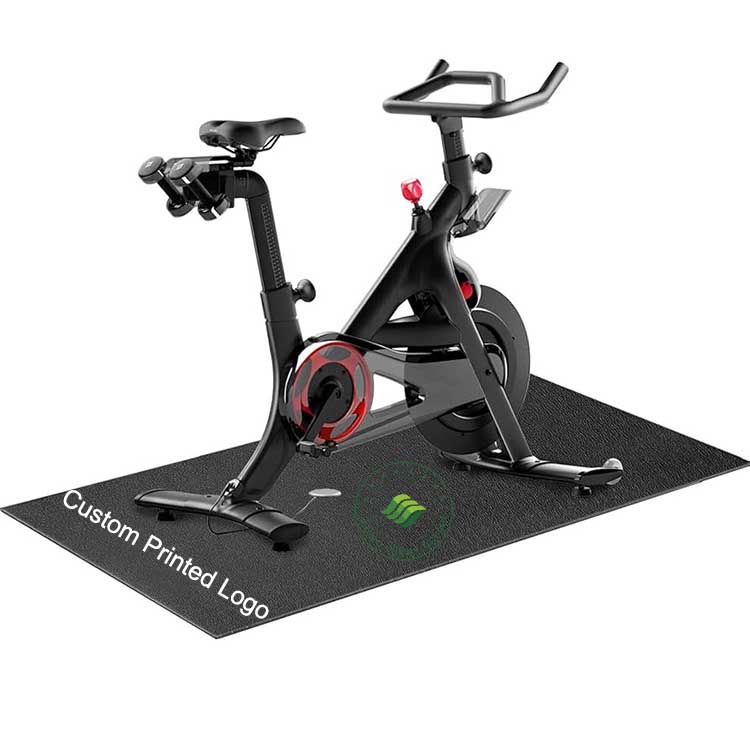 Custom Fitness & Trainer Mat Indoor Cycle Trainer Accessories Dumbbell Bench Spinning Bike Bicycle Exercise Floor Mat