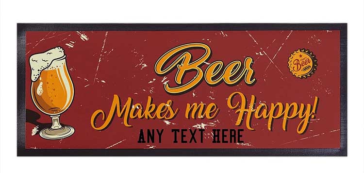 Custom Gifts Home Bar Accessories Personalised Vintage Bar Mats Printed Rubber Bar Runner Beer Pub Mats With Logo (1)