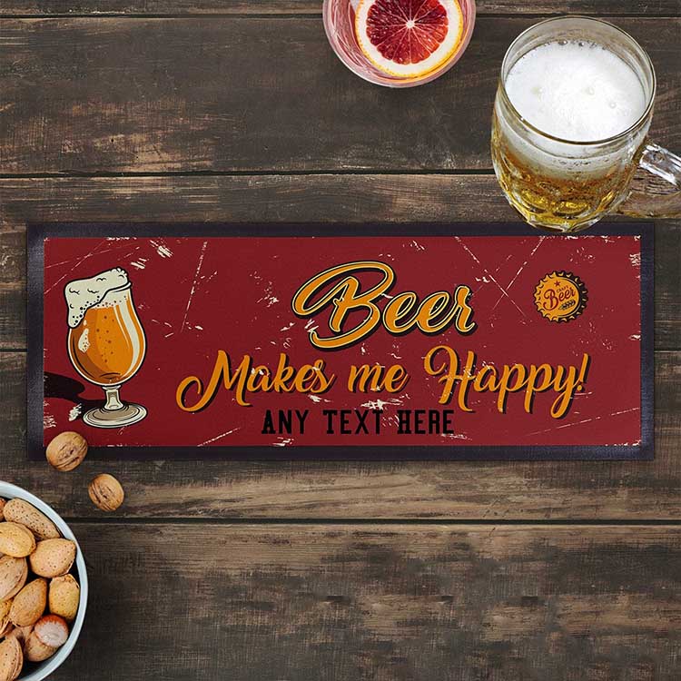Custom Gifts Home Bar Accessories Personalised Vintage Bar Mats Printed Rubber Bar Runner Beer Pub Mats With Logo (1)