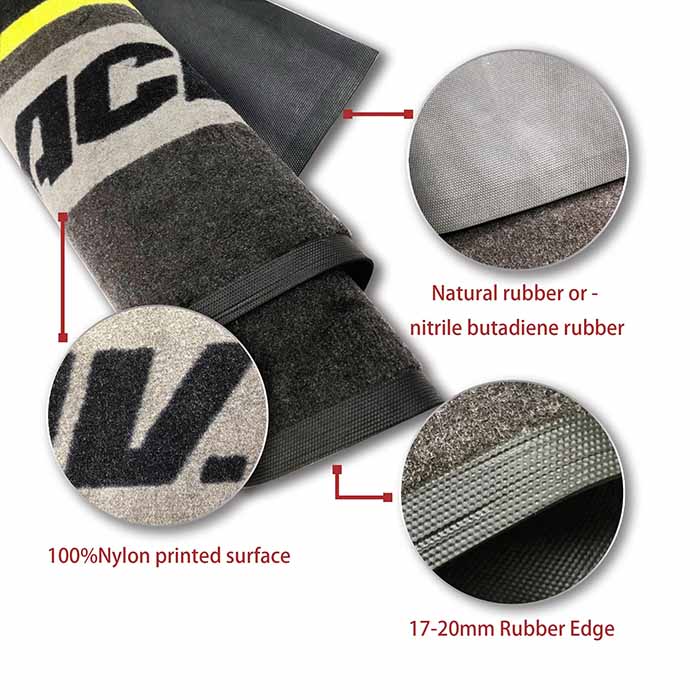 Custom Heavy Duty Commercial Entryway Mats Printed Logo Carpet Rug Premium Outdoor Rubber Door Floor Mat