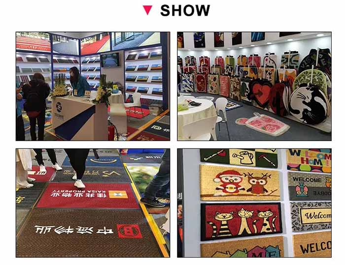 Custom Heavy Duty Commercial Entryway Mats Printed Logo Carpet Rug Premium Outdoor Rubber Door Floor Mat