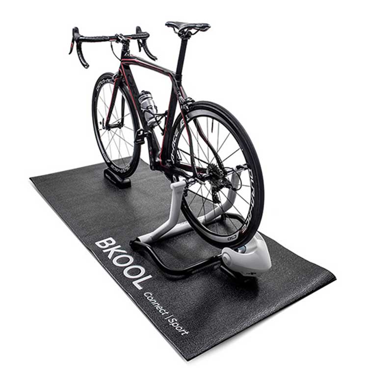 Custom Indoor Turbo Training Bike Trainer Mat Black Multi-Purpose Bike Cycling Bicycle Exercise Protector Mat With Logo