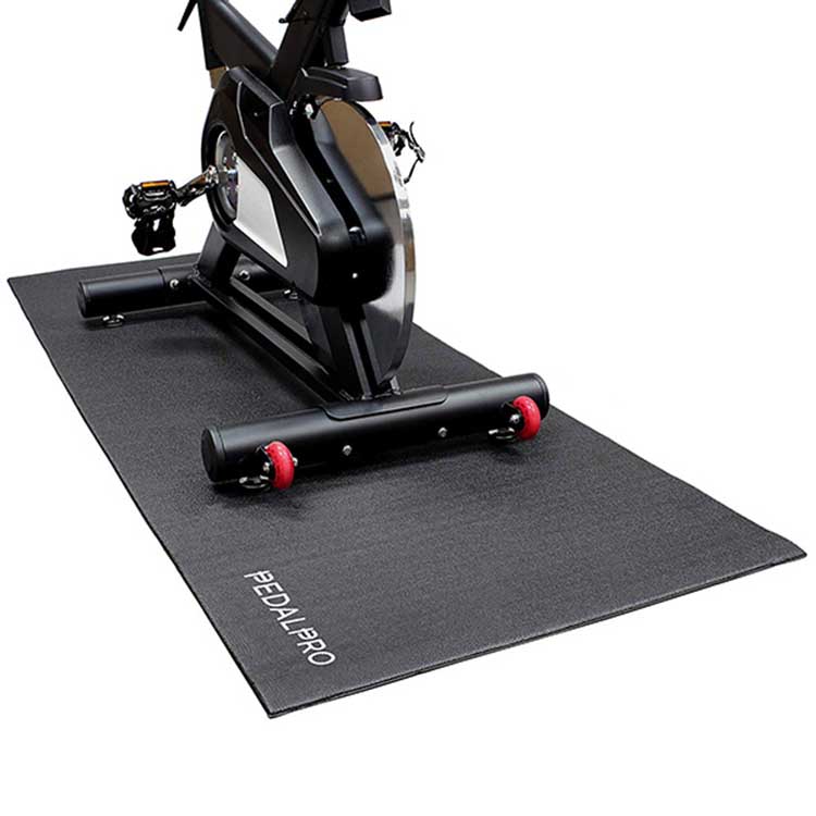 Custom Logo Sweat-proof Bicycle Trainer Mat Indoor Floor Protection Exercise Cycle Training Mat for Indoor Bike Trainers