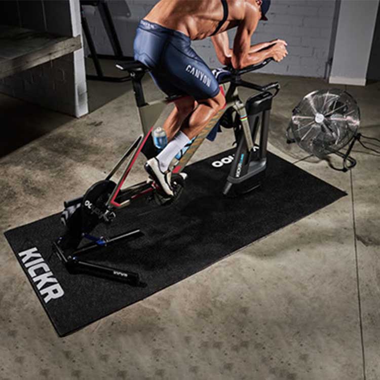 Custom Logo TPE Indoor Cycling Mat Slip Resistant Spin Bike Turbo Trainer Mat Fitness Equipment Floor Protector Mat