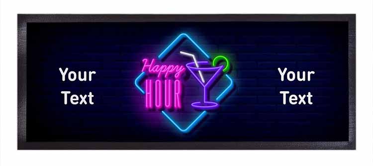 Customized Table Top Rubber Drinking Gin Bar Drying Runner Mat Non Slip Sublimation Cocktail Bartender Pub Beer Mats