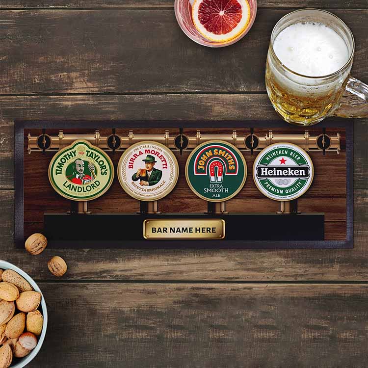 Funny Drink Beer Gifts Personalized Logo Printed Rubber Bar Runner Pub Beer Mat Heat Transfer Tpr Rubber Bar Mat