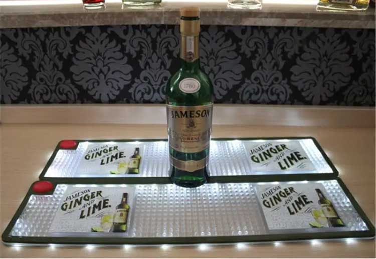 Personalised bar runner mat - Welcome Cocktail Glass - home bar