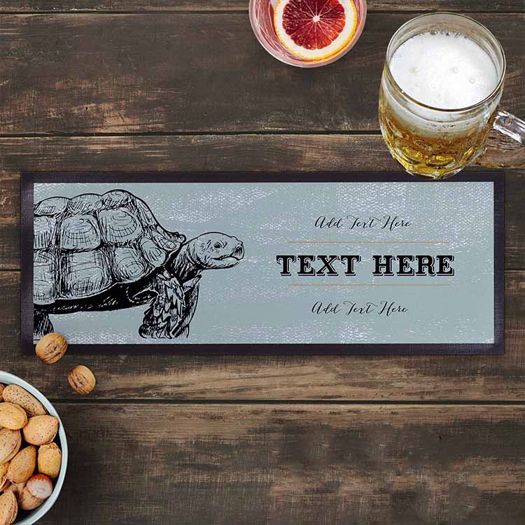 Heat Resistant Fabric Rum Beer Bar Runner Custom Printed Desk Table Counter Runner Mat Advertising Bar Top Mats