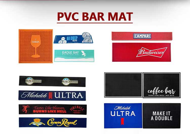 Home Bar Shop Cocktail Custom Rubber Beer Bar Runner Beer Drinking Mat Printed Fabric Bar Mat Personalised Bar Runner