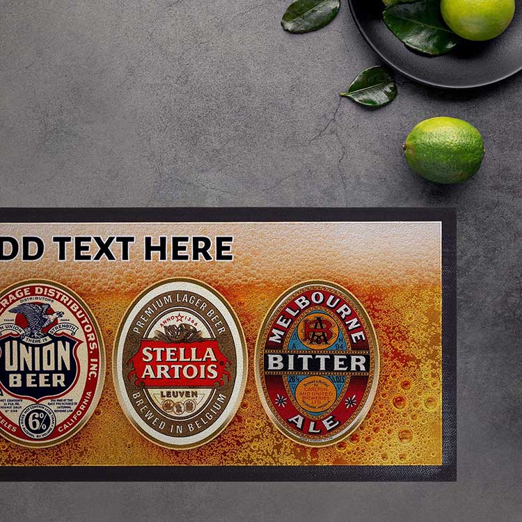 Home Bar Shop Cocktail Custom Rubber Beer Bar Runner Beer Drinking Mat Printed Fabric Bar Mat Personalised Bar Runner (1)