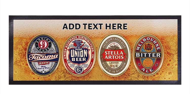 Home Bar Shop Cocktail Custom Rubber Beer Bar Runner Beer Drinking Mat Printed Fabric Bar Mat Personalised Bar Runner (1)