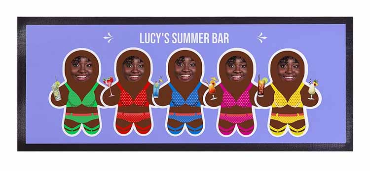 Home Pub Restaurant Bar Use Rattler Custom Liquor Bar Mats Polyester Bar Runners Desktop Nitrile Rubber Table Top Mat