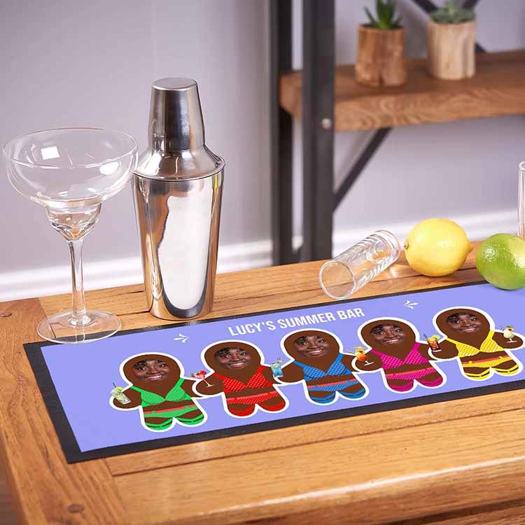 Home Pub Restaurant Bar Use Rattler Custom Liquor Bar Mats Polyester Bar Runners Desktop Nitrile Rubber Table Top Mat