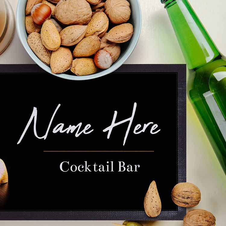 Personalised Knitted Polyester Nitrile Rubber Pub Mats Heat Transfer Dye Sublimation Cloth Printed Felt Beer Bar Mat