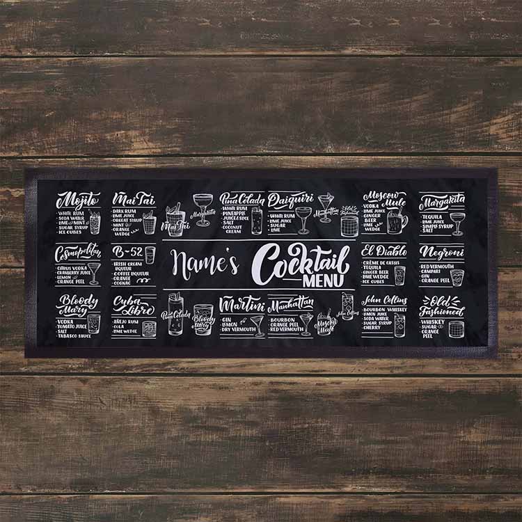 Personalised Logo Printed Bartender Cocktail Felt Rubber Bar Mat Absolut NBR Polyester Cloth Vintage Pub Beer Barmat