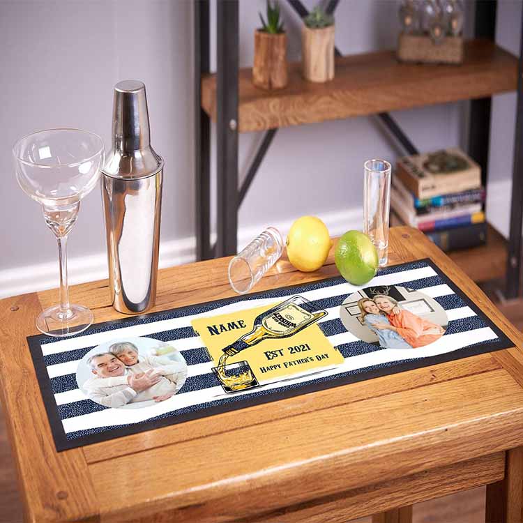 Promotion Custom Logo Printed Countertop NBR Protector Mats Pad Wine Cocktail Rubber Barmat Reusable Pub Beer Mats