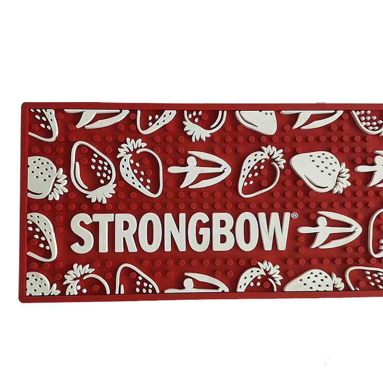 Promotion Gift Custom Nonslip Flexible Durable and Stylish PVC Rubber Bar Spill Mats Bar Drip Tray Mats Bar Runner