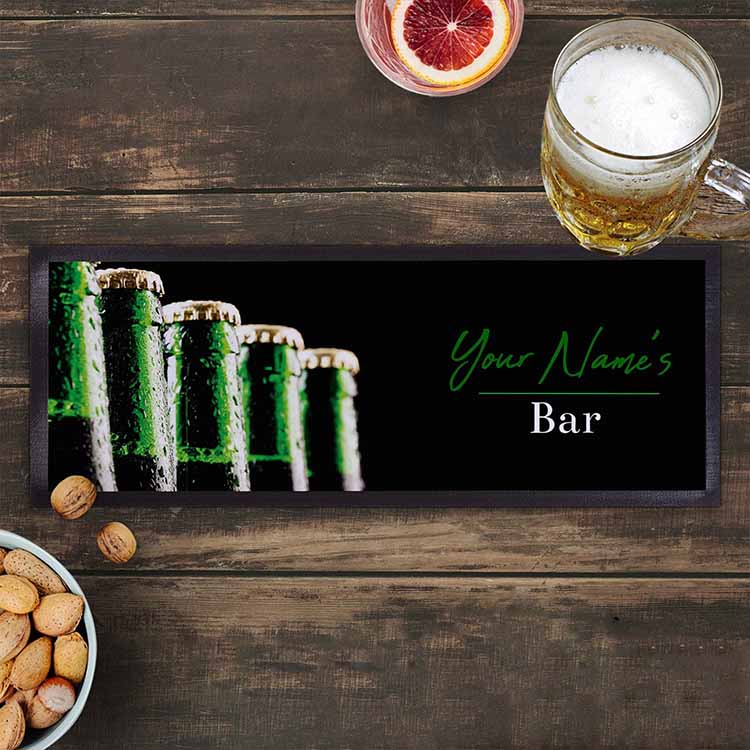Sublimation Custom Logo Printed Wetstop Pub Beer Bar Runner Counter Mats And Bartender Rubber Mat For Countertop