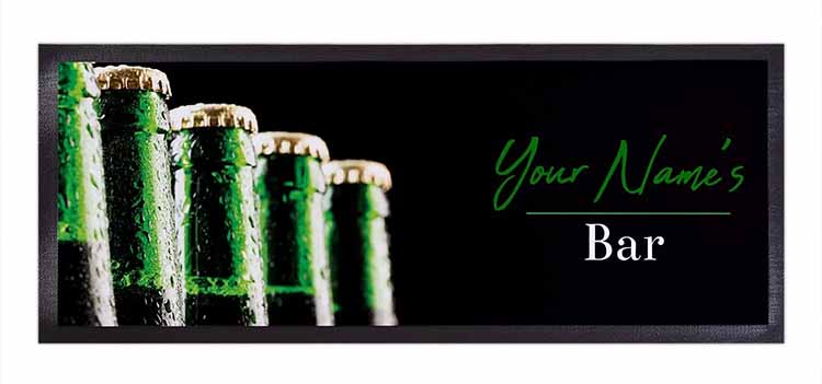 Sublimation Custom Logo Printed Wetstop Pub Beer Bar Runner Counter Mats And Bartender Rubber Mat For Countertop