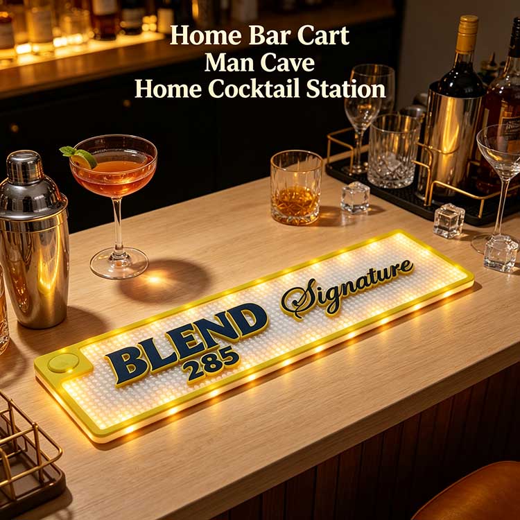BLEND 285 LED Glow Bar Runner for home bar cart man cave cocktail station