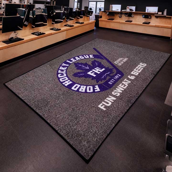 Ford Hockey League Custom Floor Mats For Business Welcome Logo Carpet Branded Rubber Logo Entrance Mat