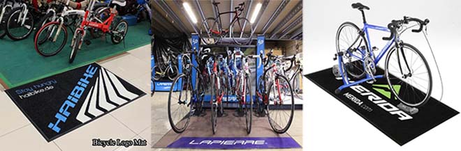 Bicycle Accessories Indoor Custom Turbo Trainer Mat Peloton Bike Floor Mat With Logo