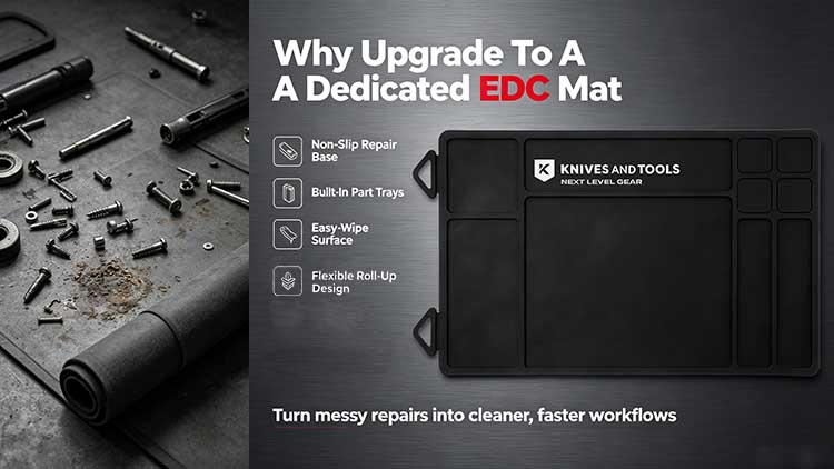 Comparison of thin EVA mat versus 6mm EDC maintenance mat with grid.