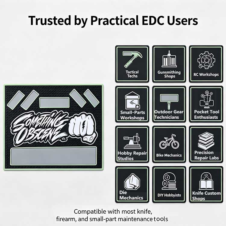 EDC tray trusted by tactical techs gunsmiths and knife custom builders.