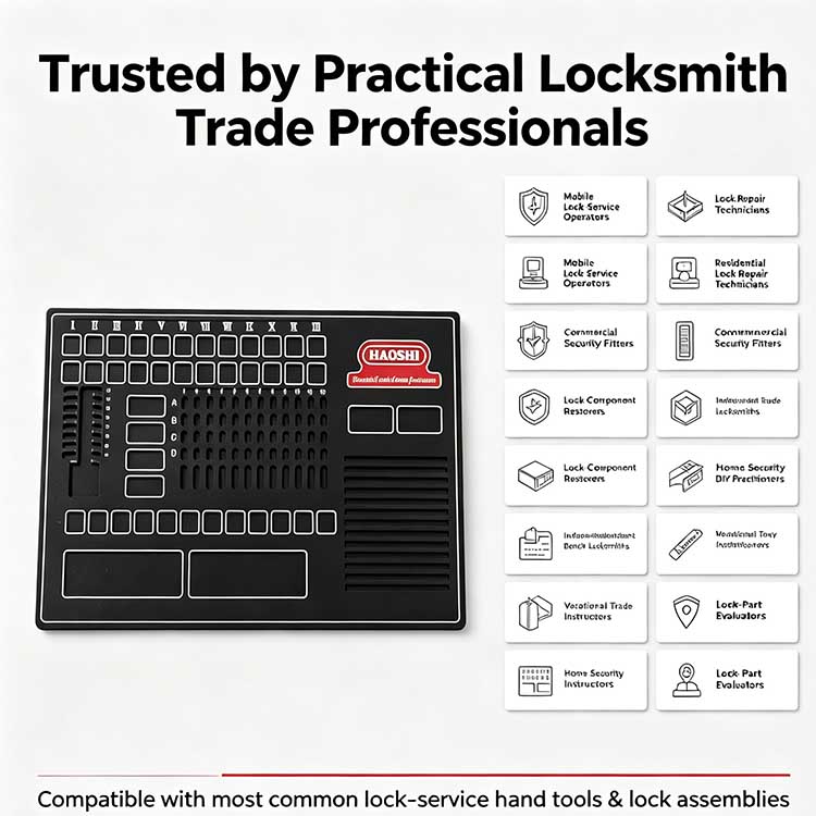 Lock rekey tray trusted by locksmiths servicing Schlage and Kwikset hardware.