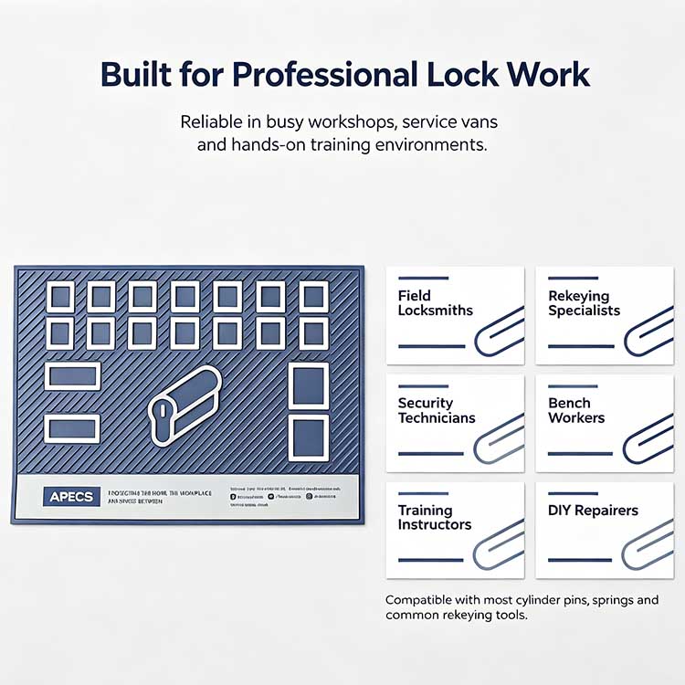 Locksmith pinning mat trusted by field technicians and security specialists