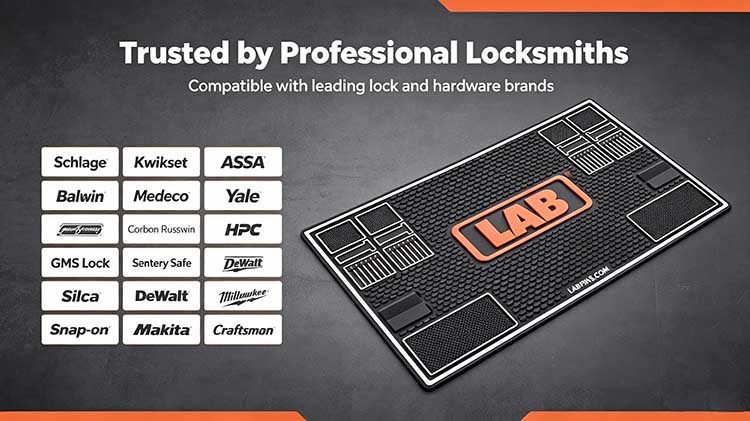Custom pinning tray for locks trusted by professional locksmiths using Schlage, Kwikset, Medeco, HPC, and DeWalt