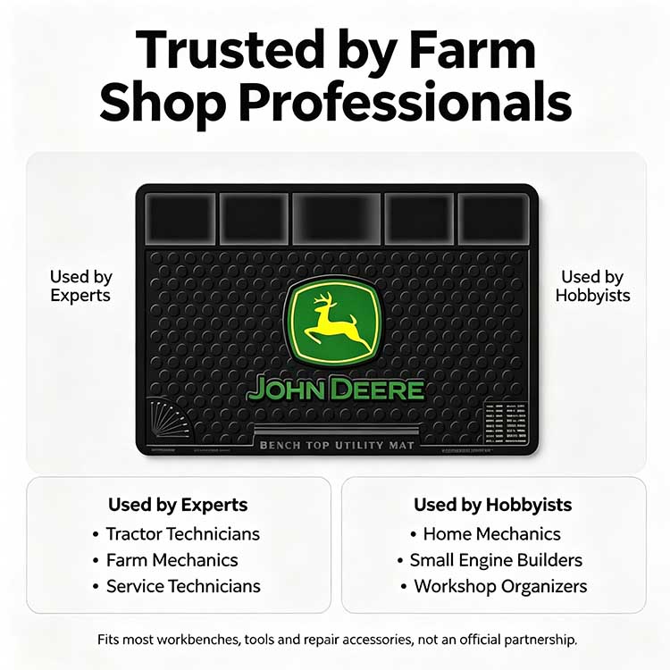 Maintenance mat trusted by farm mechanics and tractor service professionals