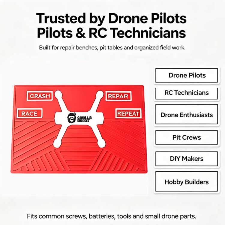 Tech mat trusted by drone pilots and RC technicians globally