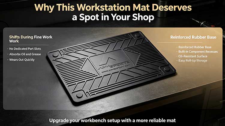 Comparison of heavy-duty workstation mat versus cheap thin hobby pads