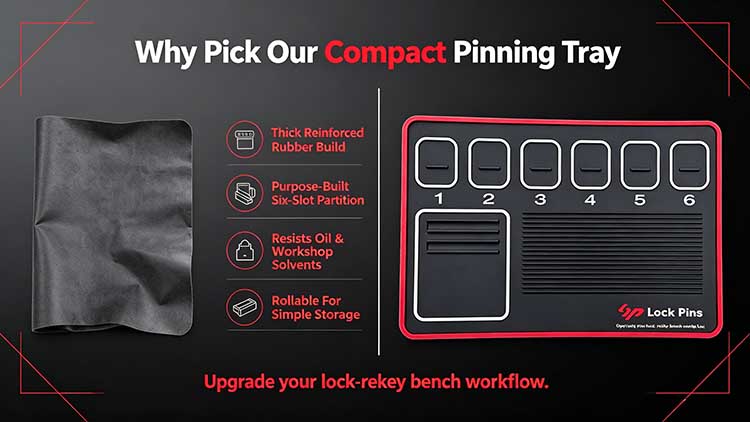 Comparison of thin EVA pad versus 6mm compact pinning tray with slots.