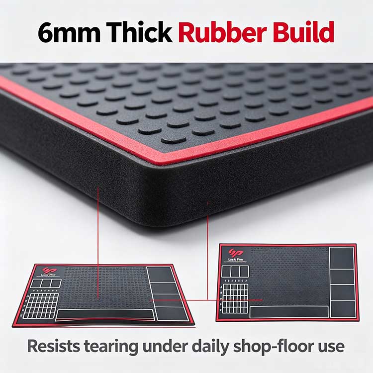6mm heavy-duty rubber large pinning tray for commercial lock repair.