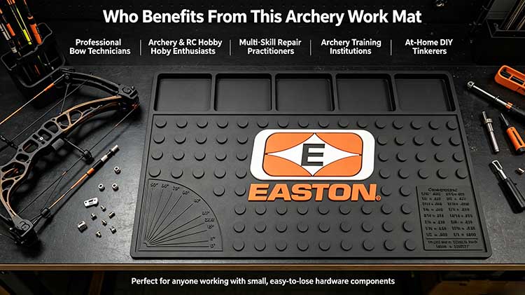 Archery mat designed for technicians, hobby enthusiasts, and DIY tinkerers