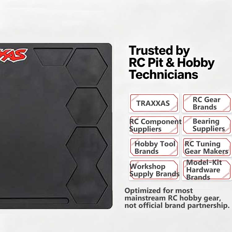 Takedown mat trusted by RC pit technicians and hobby shops.