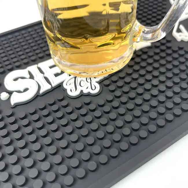 Non-slip Drink Rail Pub Mats Restaurant Home Bar Workstation PVC Rubber Drip Spill Mat Beer Custom Bar Mat