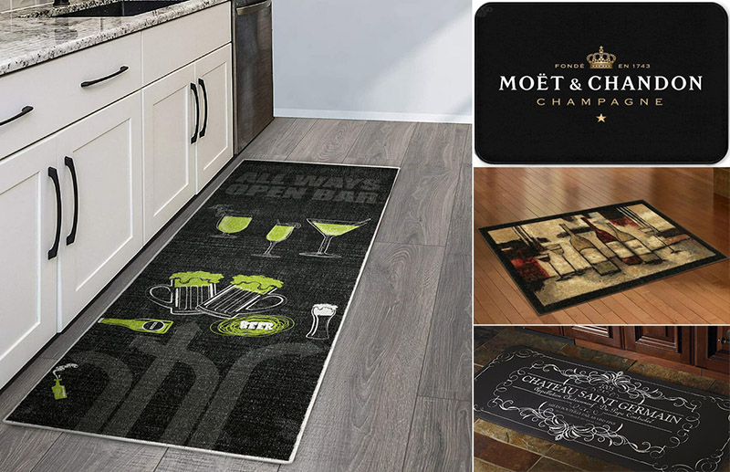 Customized Wine Beer Retail Stores welcome logo floor mat