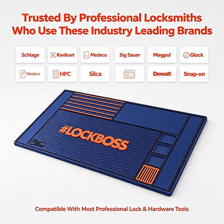 Lock Pinning Mat trusted professional user banner for locksmith, gunsmith, safe tech training schools