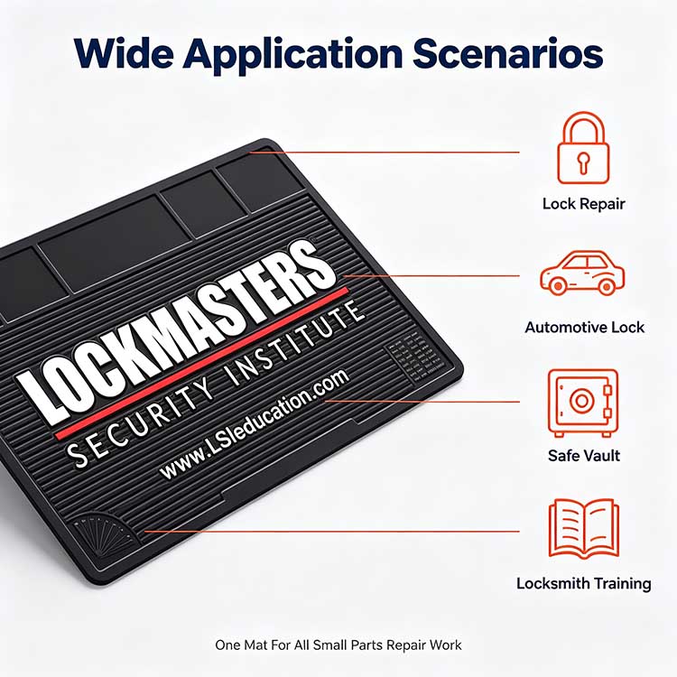 Universal silicone lock pinning tray compatible with lock, auto lock, safe and locksmith training scenarios