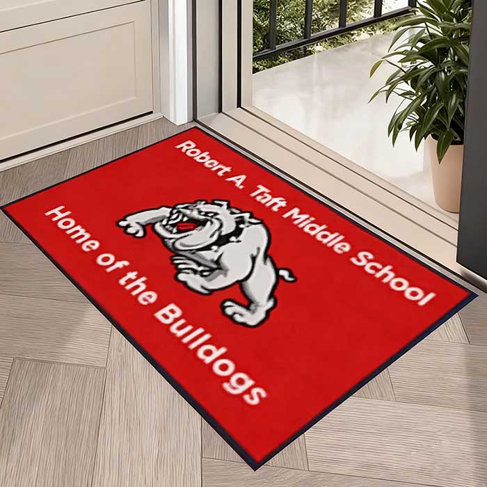 Bulldogs Branded Floor Mats Advertising Carpet Rug Commercial Door Mats School Entrance Custom Logo Mat