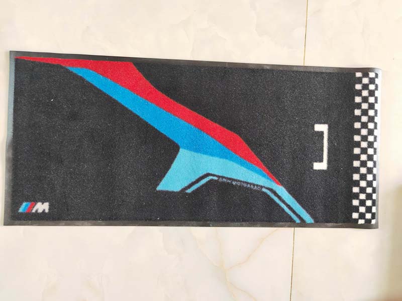 In Stock Brand New 34x76cm Durable BMW Motorrad Nylon Floor Carpet Mats Rubber Entry Rugs Printed Logo Mats